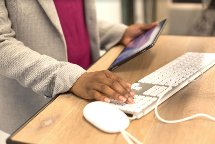 Person using a computer
