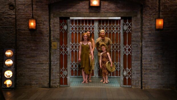 The Stone Age Company business owners Naomi and Dan, accompanied by their children Maggie and Ren.