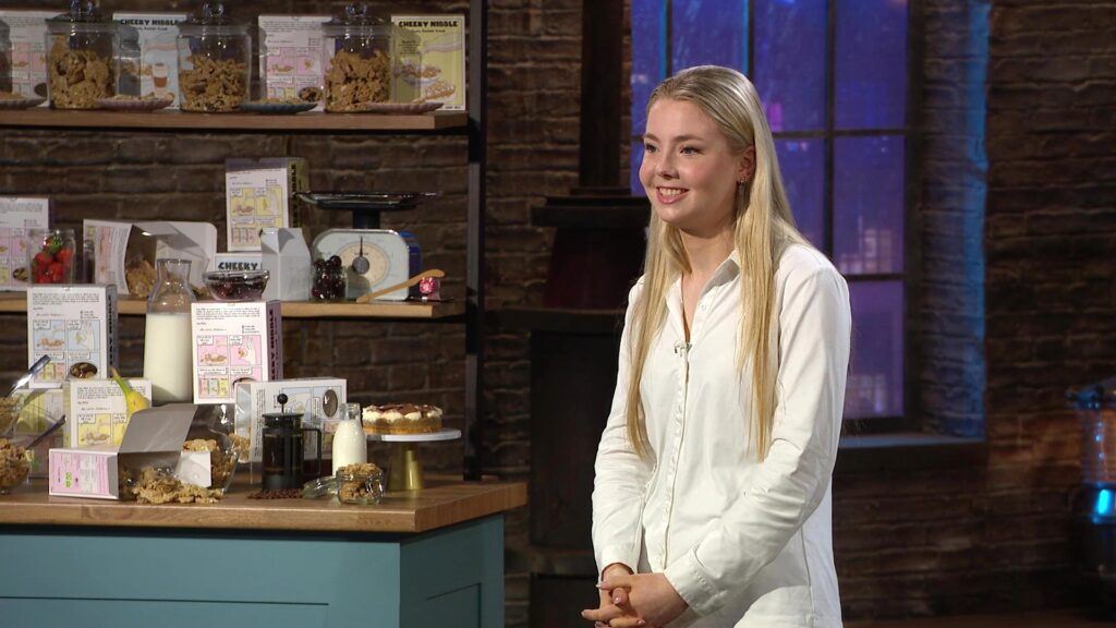Marietta Hickman pitches her business, Cheeky Nibble.