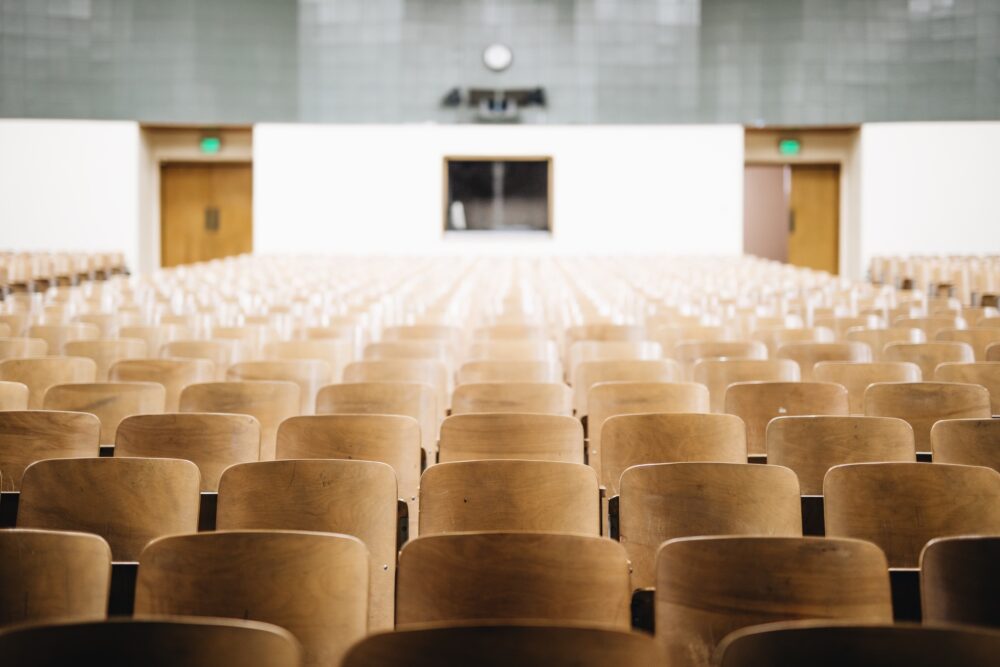 Empty lecture theatre.