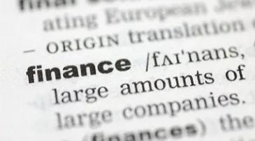 Finance text close up