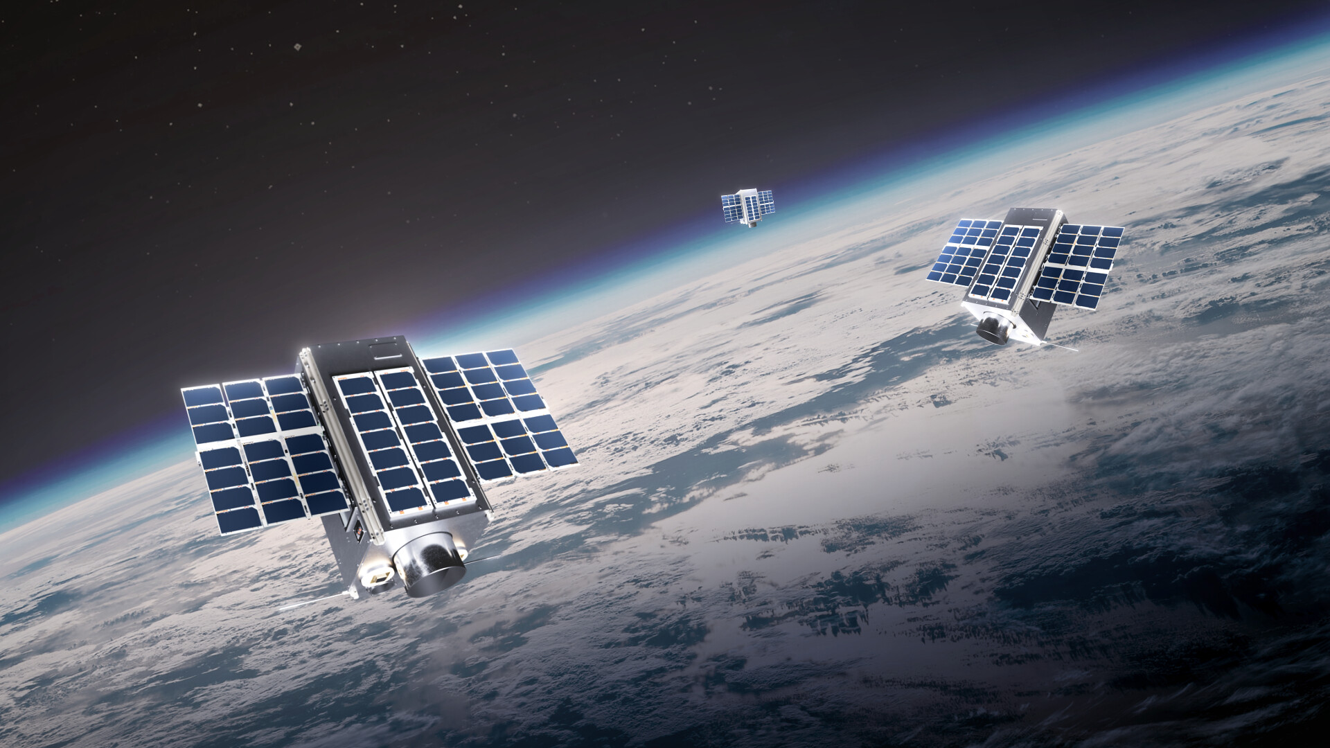 GHGSat-C9, C10, and C11 launched into space. Credit: GHGSat