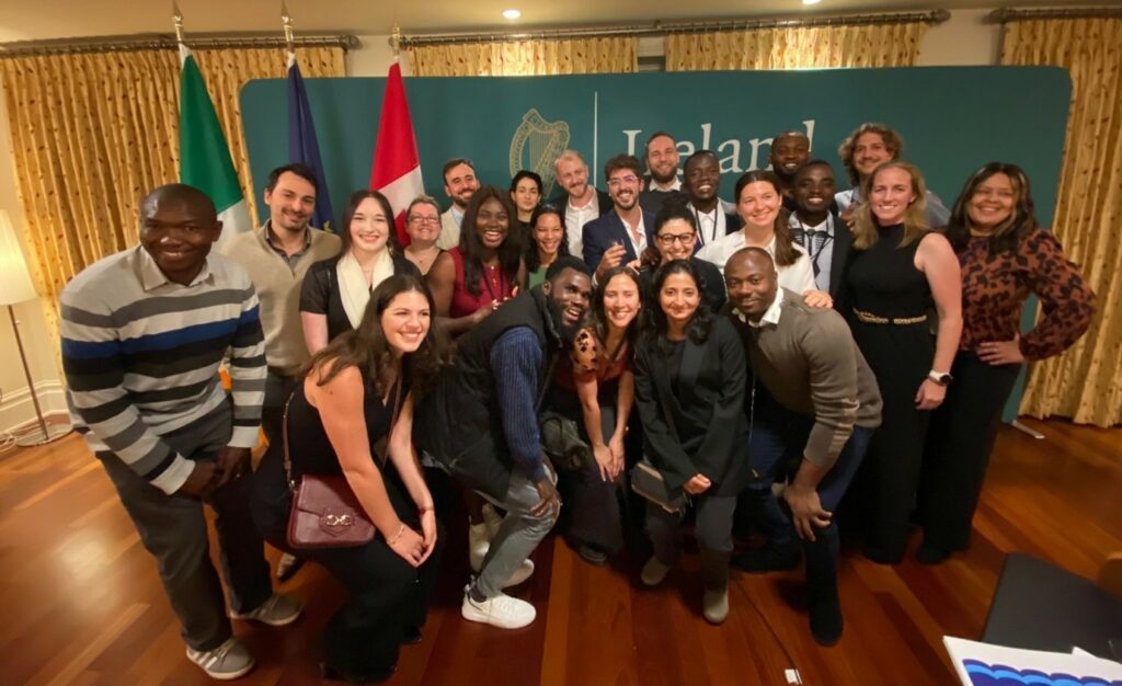 group of delegates standing together