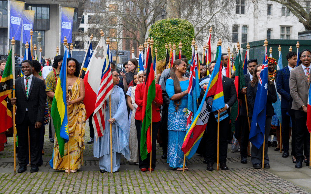 Flag bearers at Commonwealth Day 2026