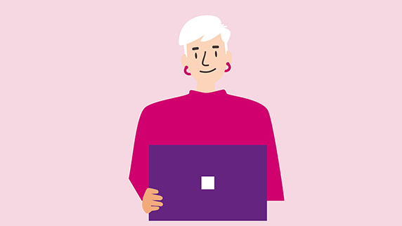 Woman at laptop