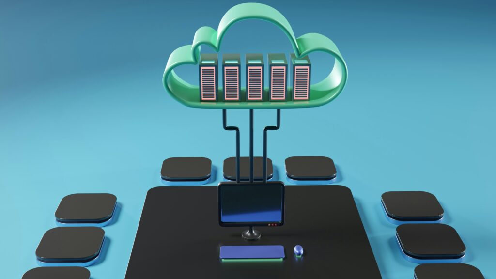 Stock image of a cloud computer illustration