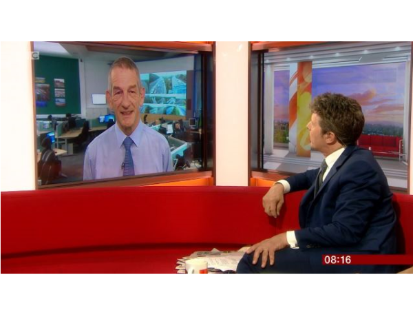 Mark Winn, DVSA Chief Driving Examiner talking on the BBC