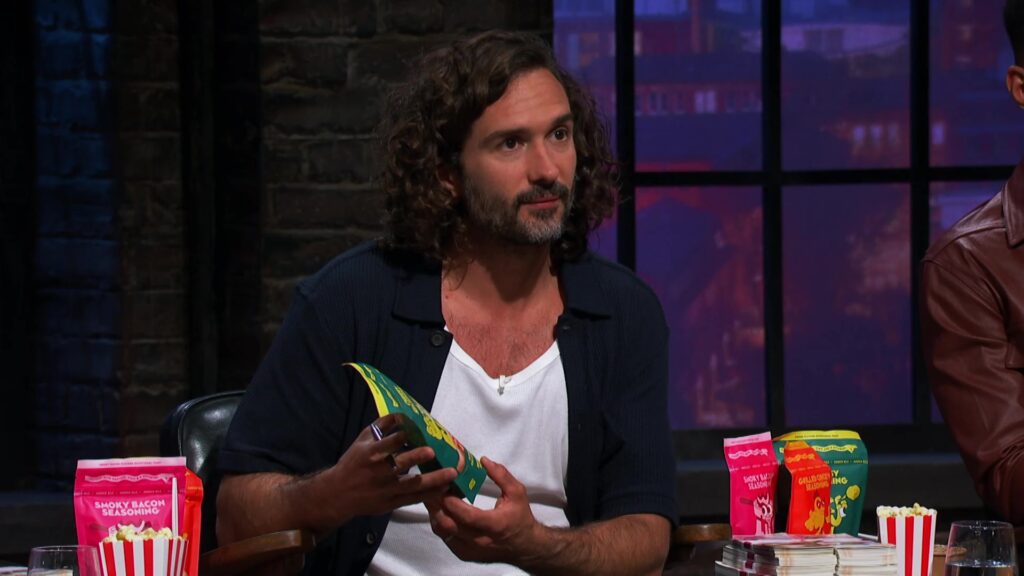 Joe Wicks examining business Notorious Nooch's nutritional yeast product.