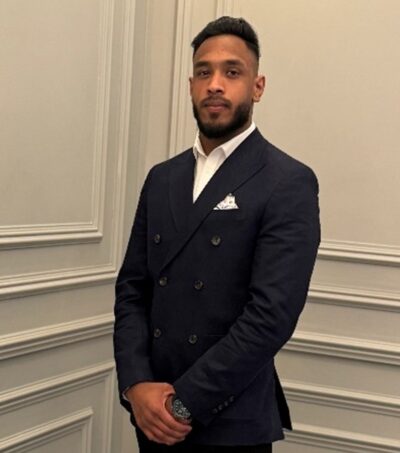 A man standing in front of the camera