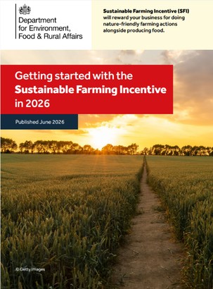 Front cover of Defra's ‘Getting started with SFI in 2026’ leaflet