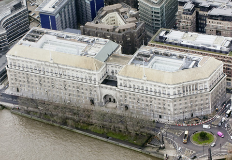 Aerial picture of Thames House