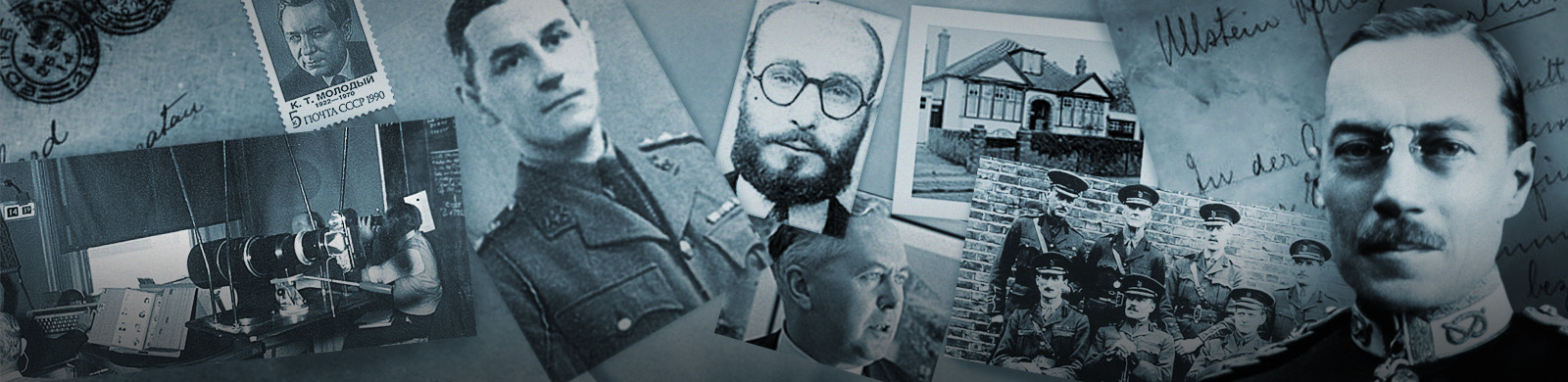 Montage of old photos from MI5's history