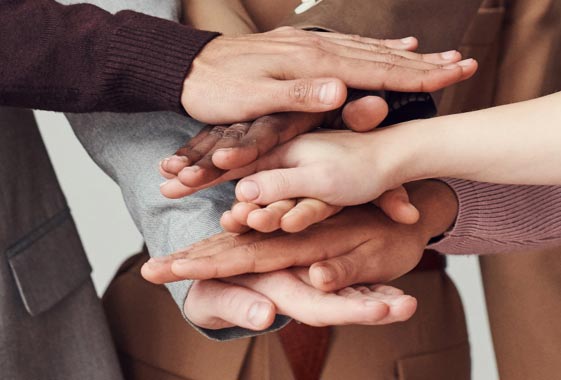 Different people's hands