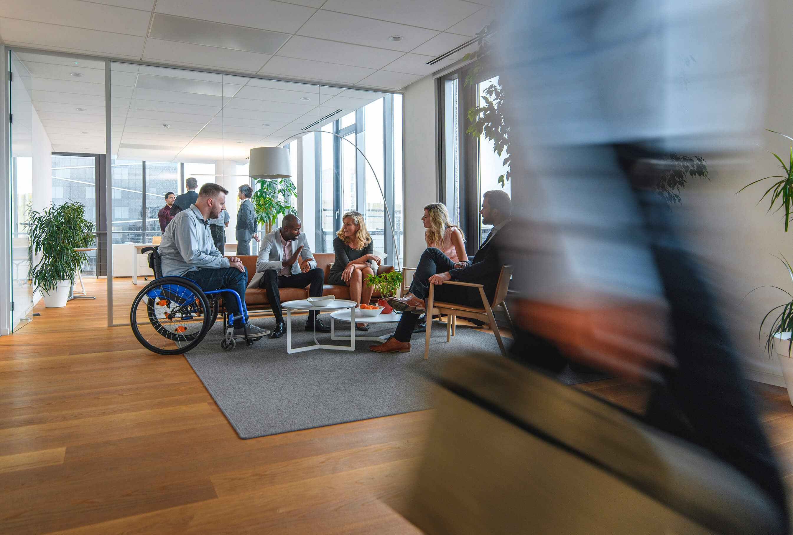 Group of people having an informal meeting