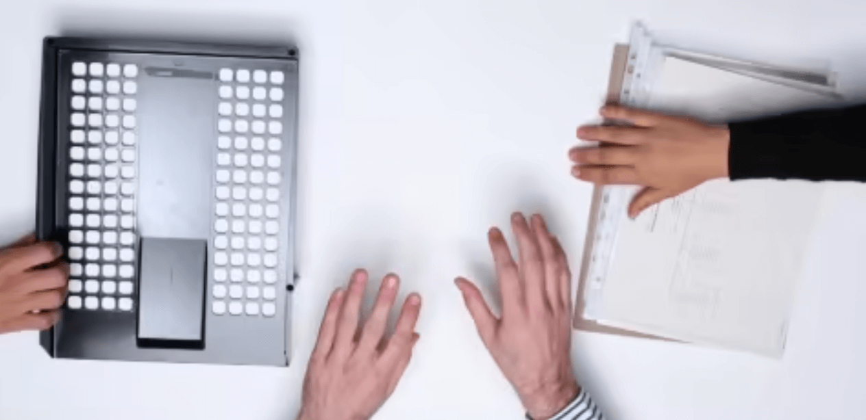 Typer and pad of paper