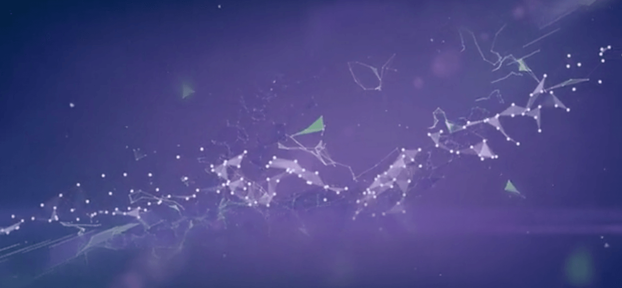 White dots on a purple background