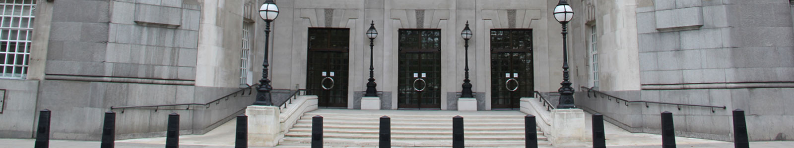 Large building with three doors