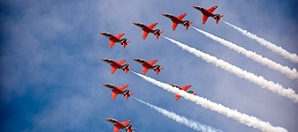 Air display at an Armed Forces Day event