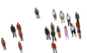 Crowd density less than 0.31 people per square metre