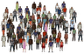 Crowd density between 0.72 and 1.08 people per square metre