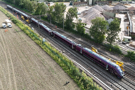 Aerial view of the accident site.